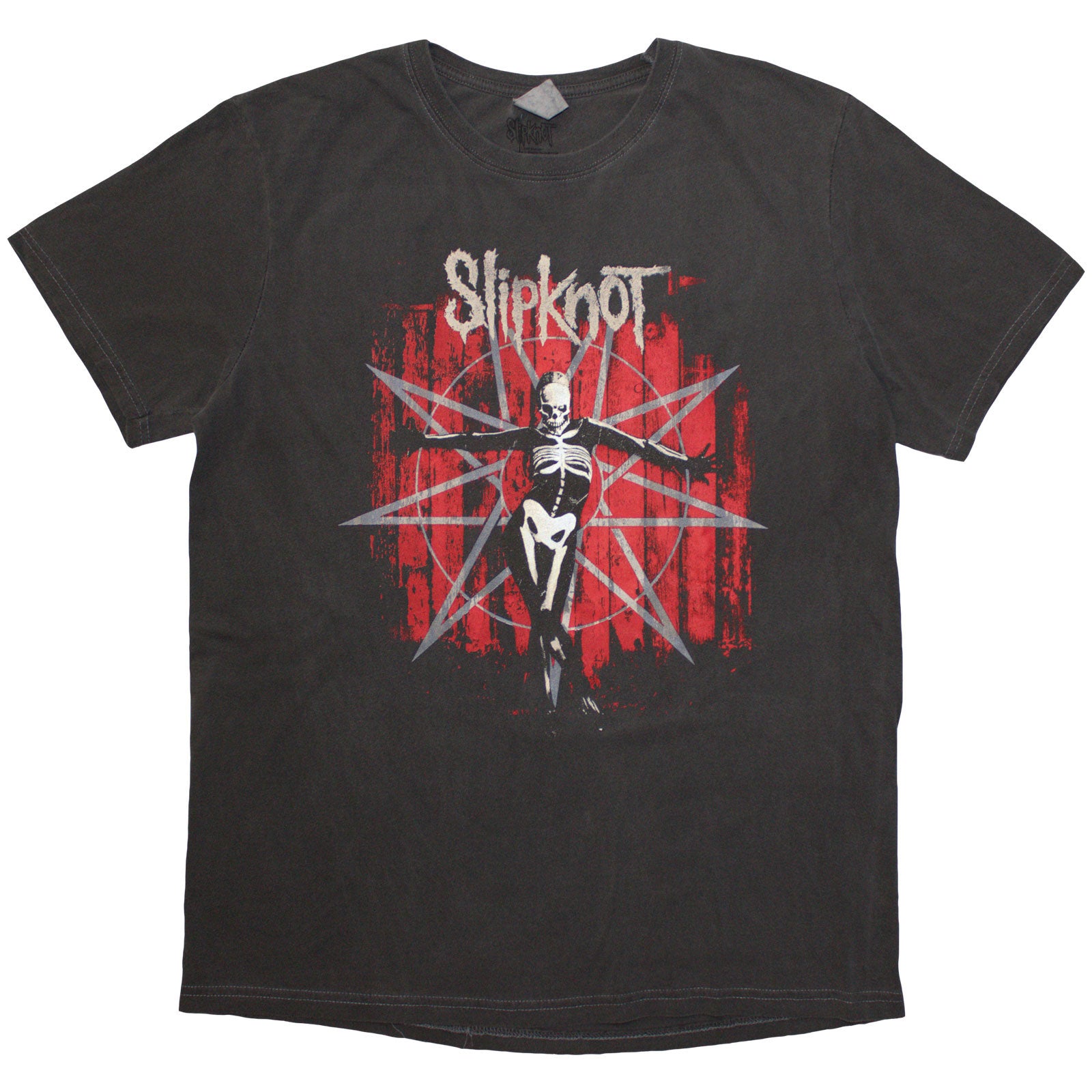 Slipknot Unisex T-Shirt: The Gray Chapter Star (Black Wash) (Back Print & Wash Collection)