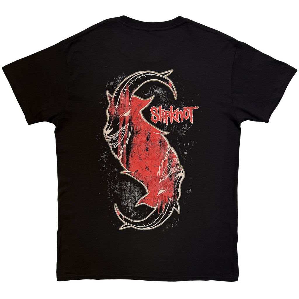 Slipknot Unisex T-Shirt: New Masks (Black) (Back Print)