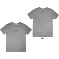 Slipknot Unisex T-Shirt: Mini Logo (Grey) (Back Print)