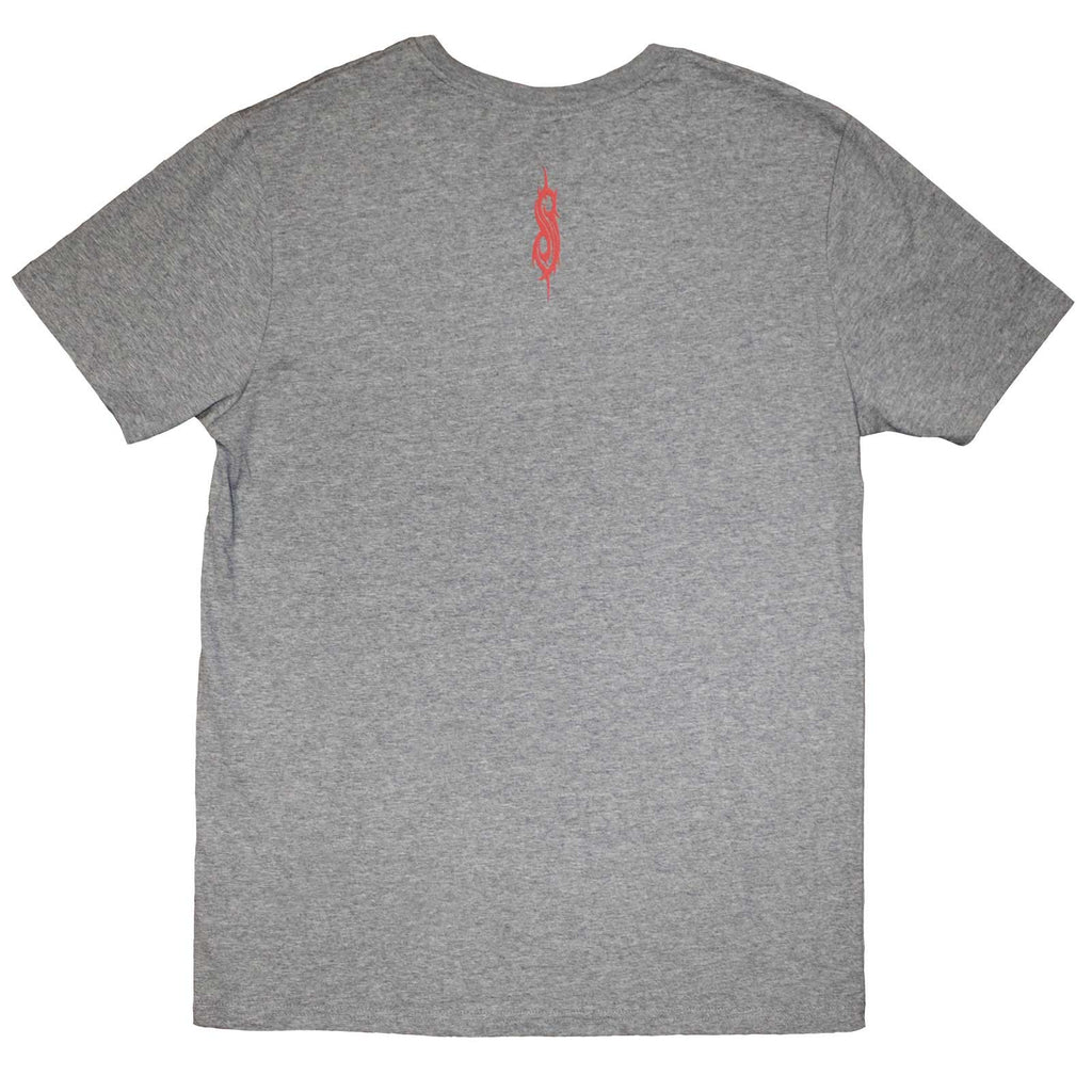 Slipknot Unisex T-Shirt: Mini Logo (Grey) (Back Print)