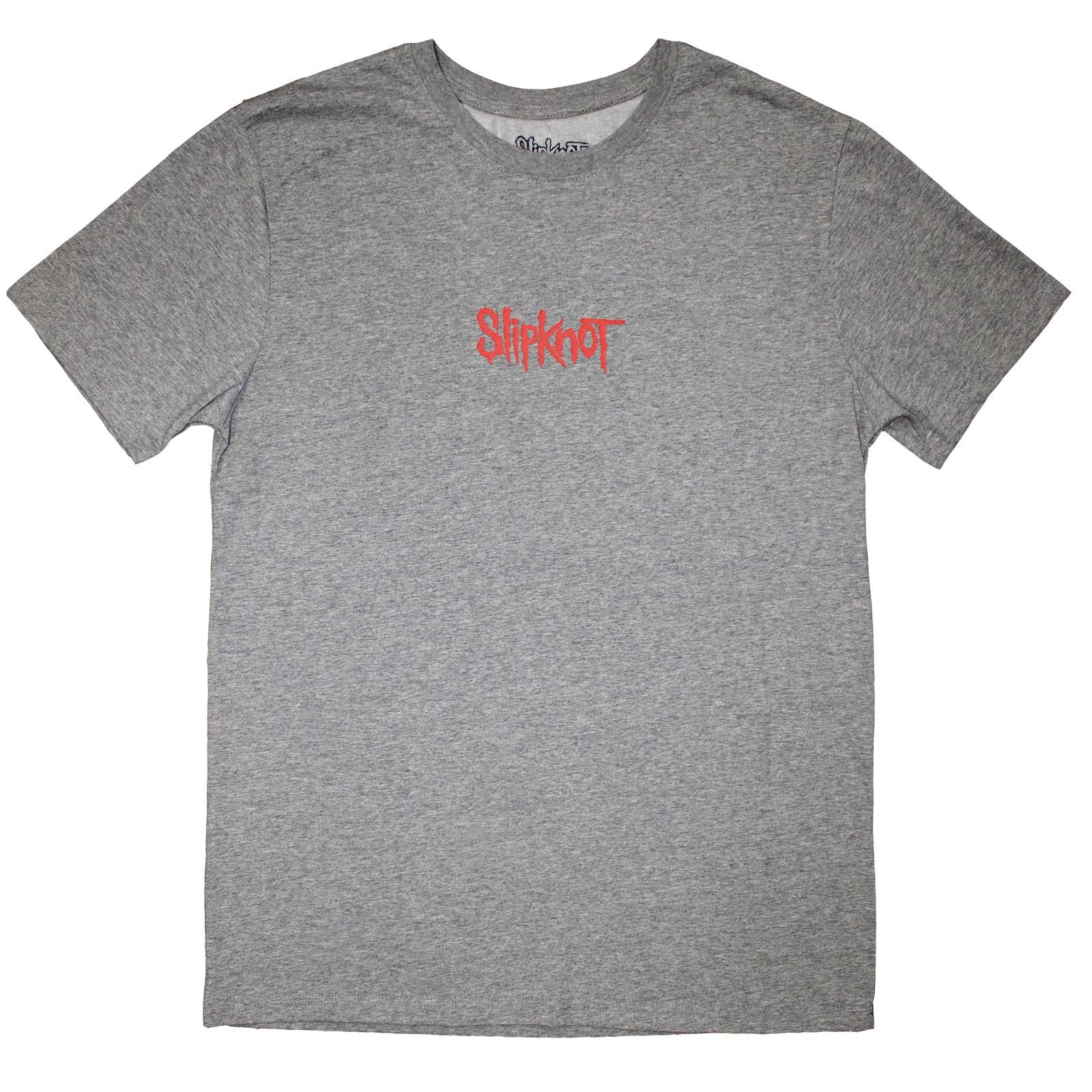 Slipknot Unisex T-Shirt: Mini Logo (Grey) (Back Print)