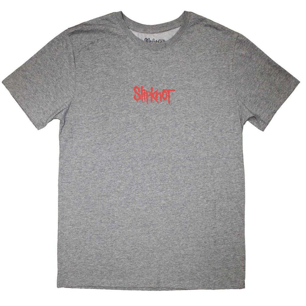Slipknot Unisex T-Shirt: Mini Logo (Grey) (Back Print)