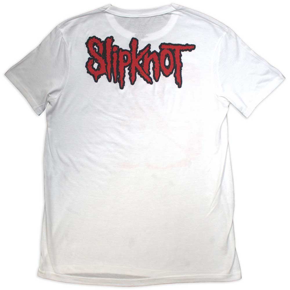 Slipknot Unisex T-Shirt: Chair Graphic (White) (Back Print)