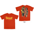 Slipknot Unisex T-Shirt: Splatter Logo (Orange) (Back Print)