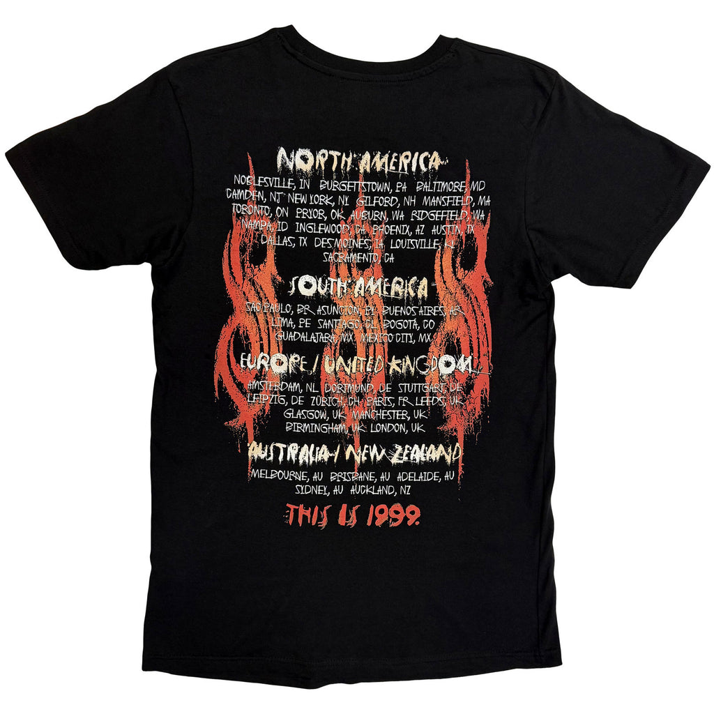 Slipknot Unisex T-Shirt: North American Tour '99 (Black) (Back Print)