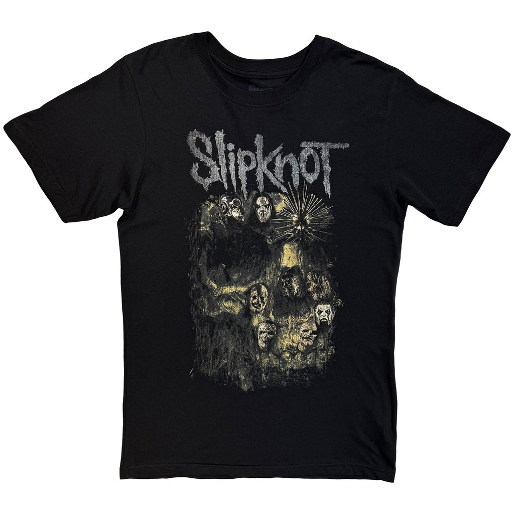 Slipknot Unisex T-Shirt: Skull Group (Black) (Back Print)