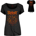 Slipknot Ladies T-Shirt: The Wheel (Black) (Back Print)