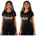 Slipknot Ladies T-Shirt: Logo Star (Black) (Embellished)