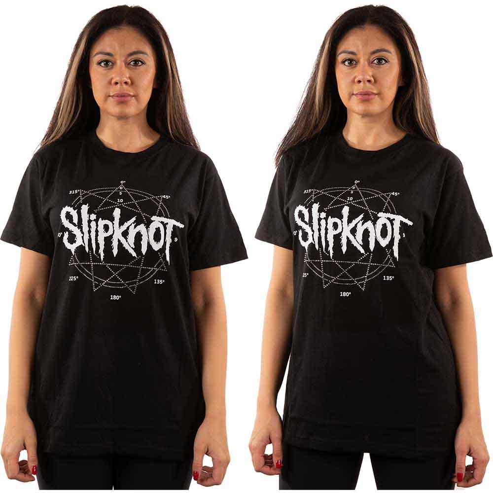 Slipknot Unisex T-Shirt: Logo Star (Black) (Embellished)