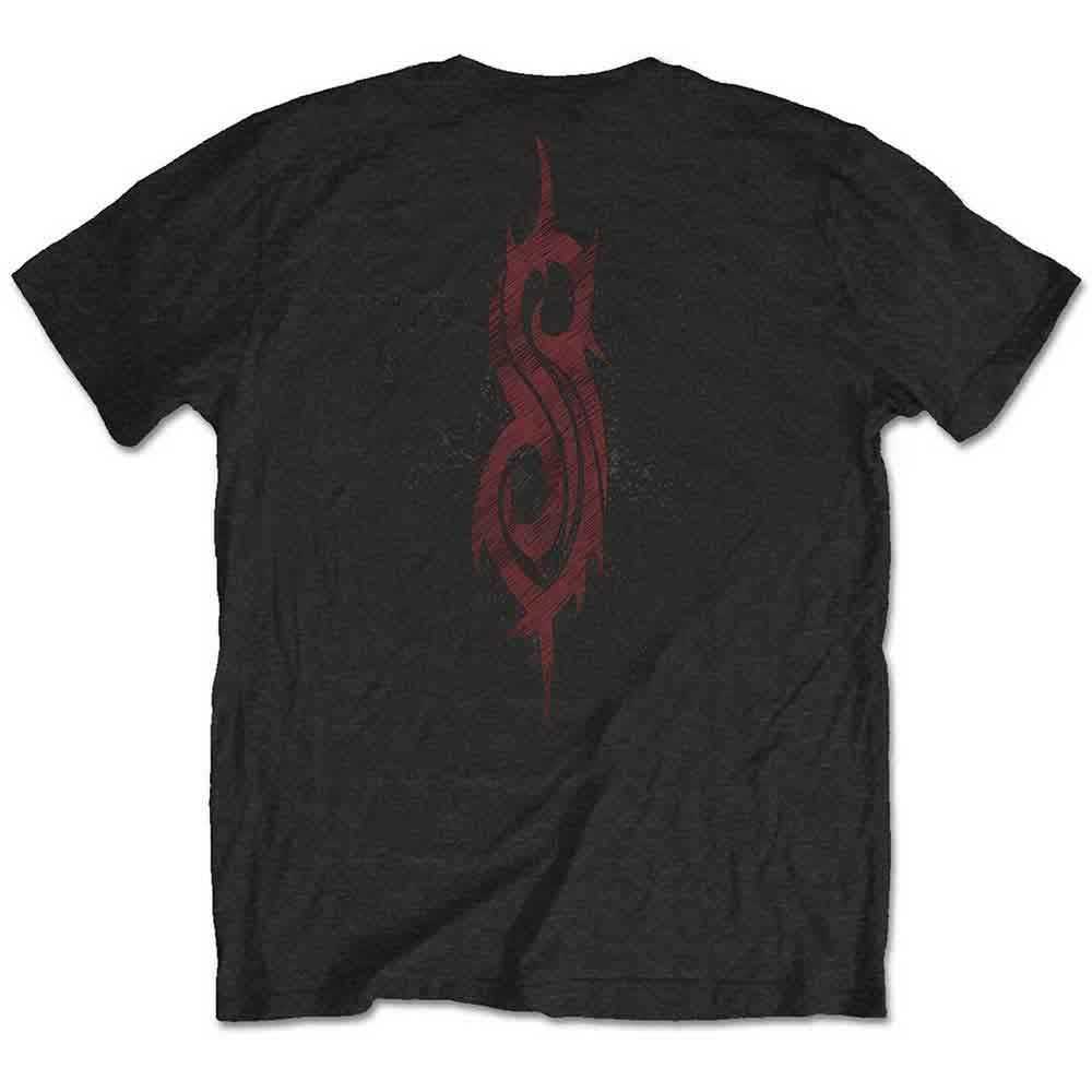 Slipknot Unisex T-Shirt: Sketch Boxes (Black) (Back Print)