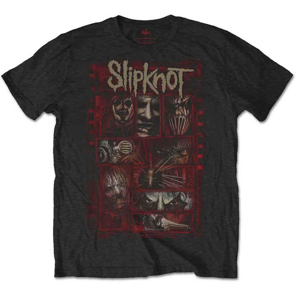 Slipknot Unisex T-Shirt: Sketch Boxes (Black) (Back Print)