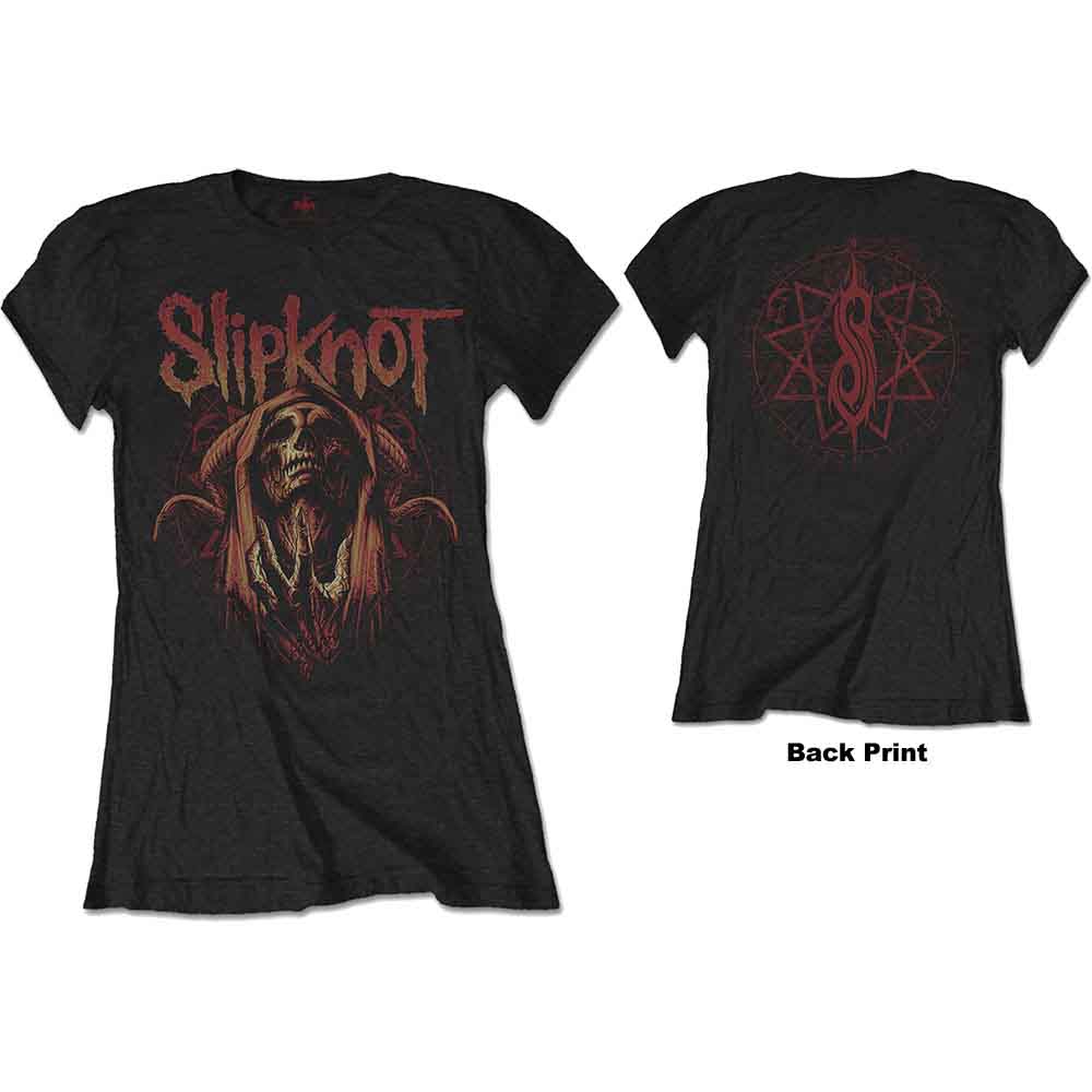 Slipknot Ladies T-Shirt: Evil Witch (Black) (Back Print)