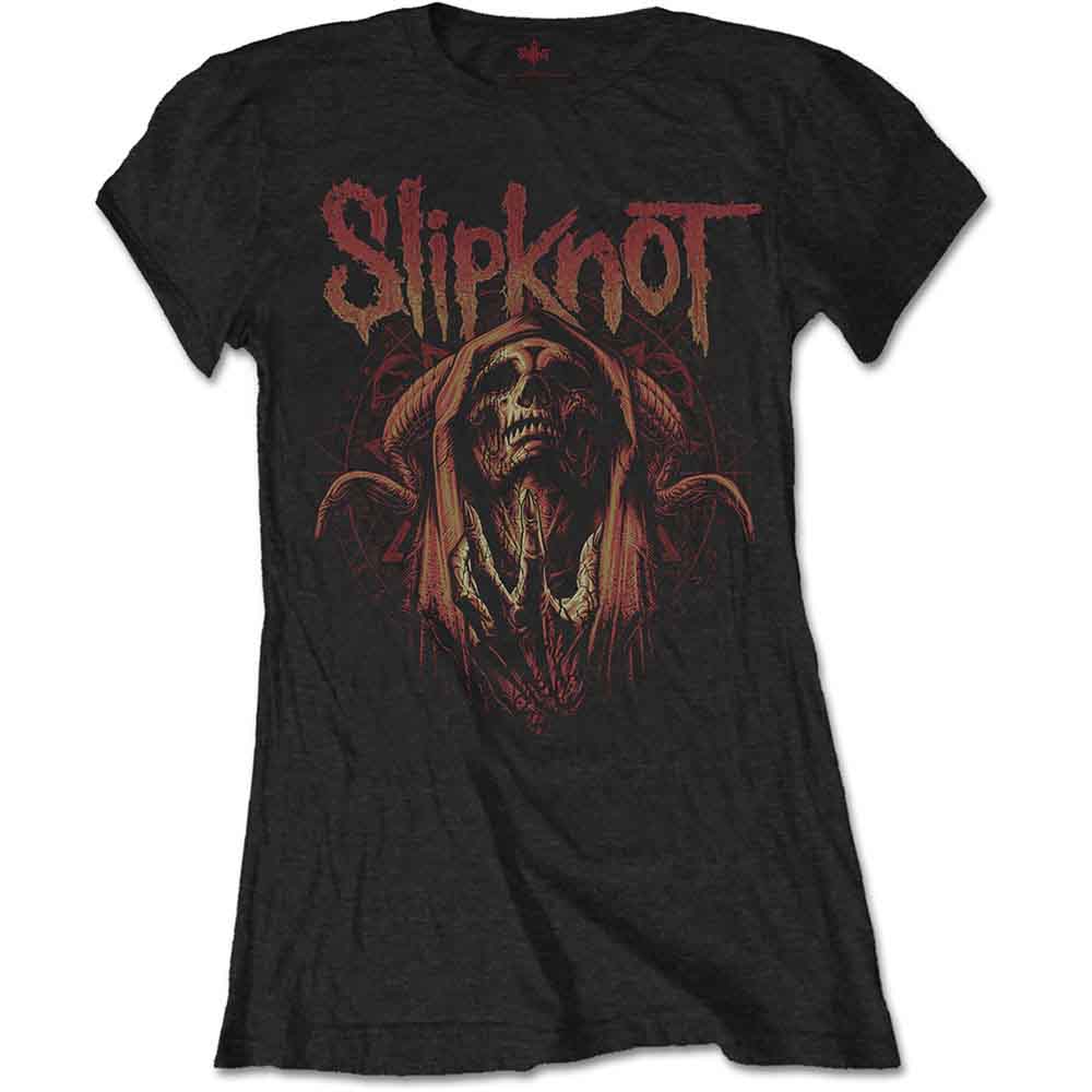 Slipknot Ladies T-Shirt: Evil Witch (Black) (Back Print)