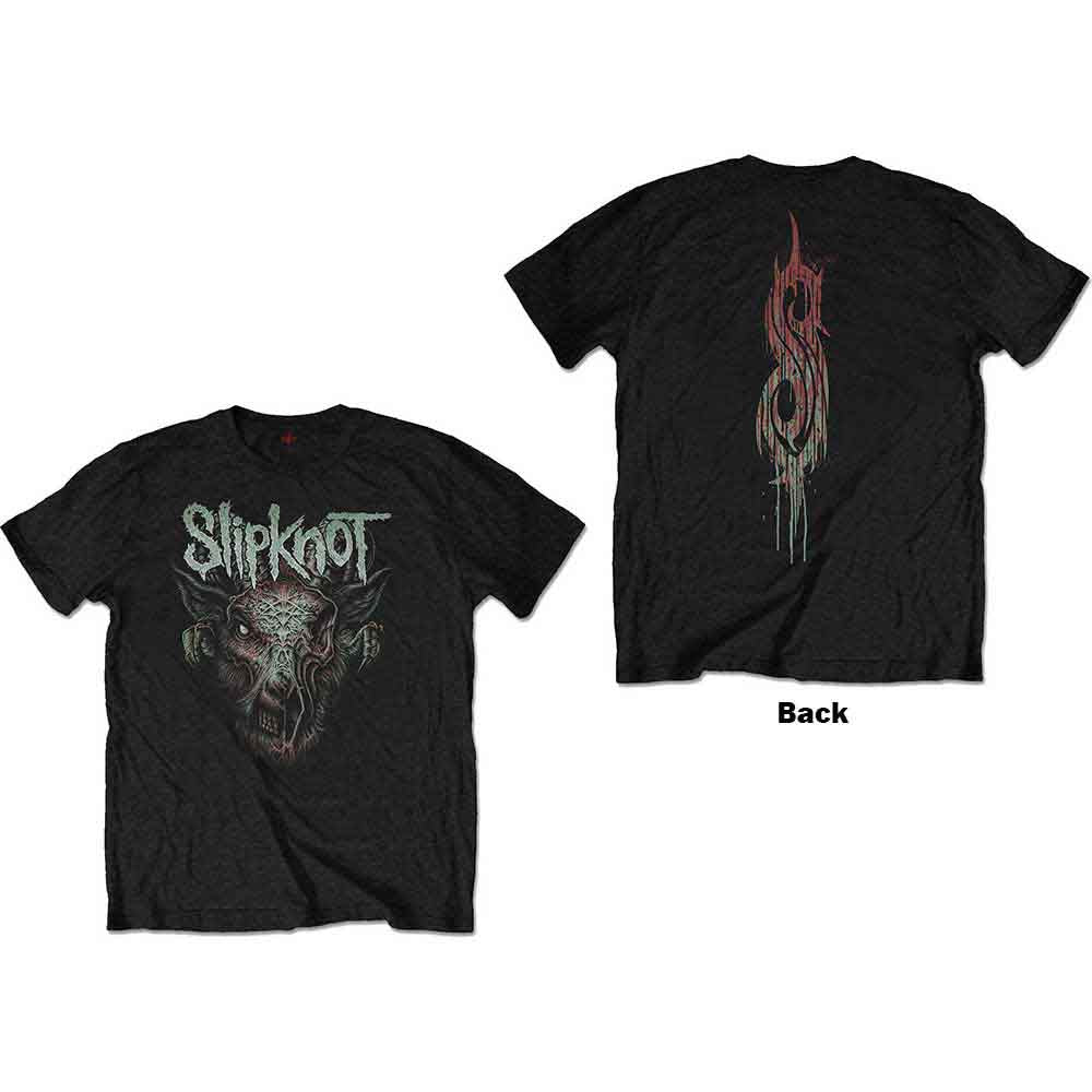 Slipknot Kids T-Shirt: Infected Goat (Black) (Back Print)