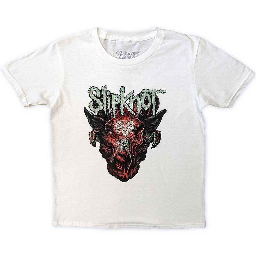 Slipknot Kids T-Shirt: Infected Goat (White) (Back Print)