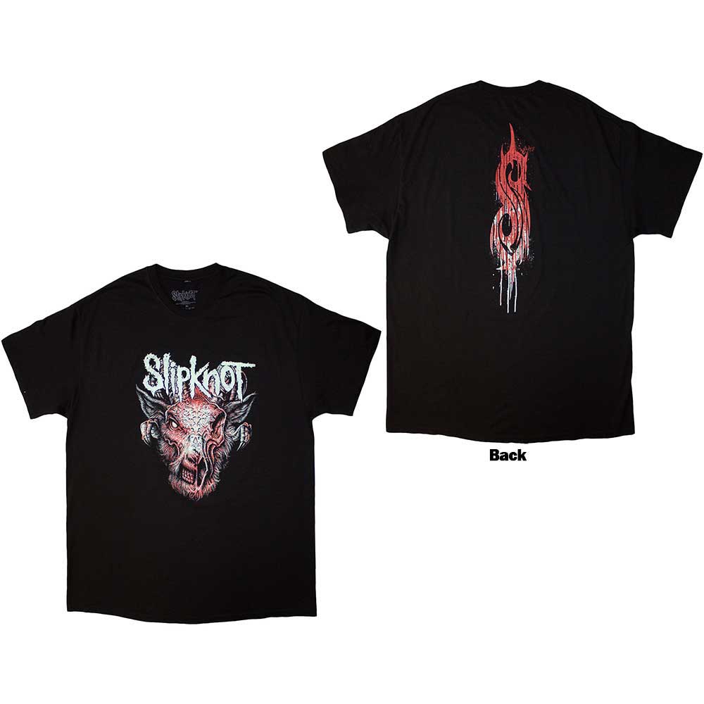Slipknot Unisex T-Shirt: Infected Goat (Black) (Back Print)