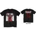 Slipknot Unisex T-Shirt: Devil Single - Logo Blur (Black) (Back Print)