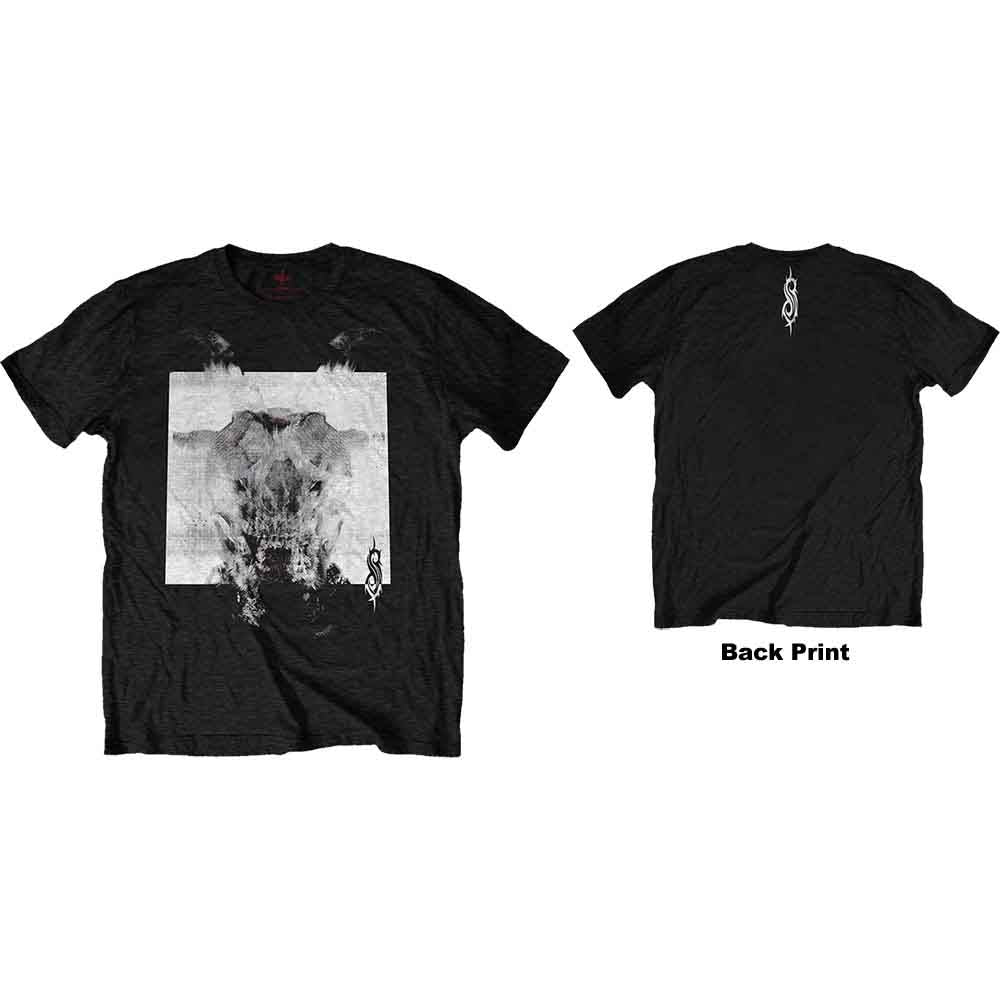 Slipknot Unisex T-Shirt: Devil Single - Black & White (Black) (Back Print)