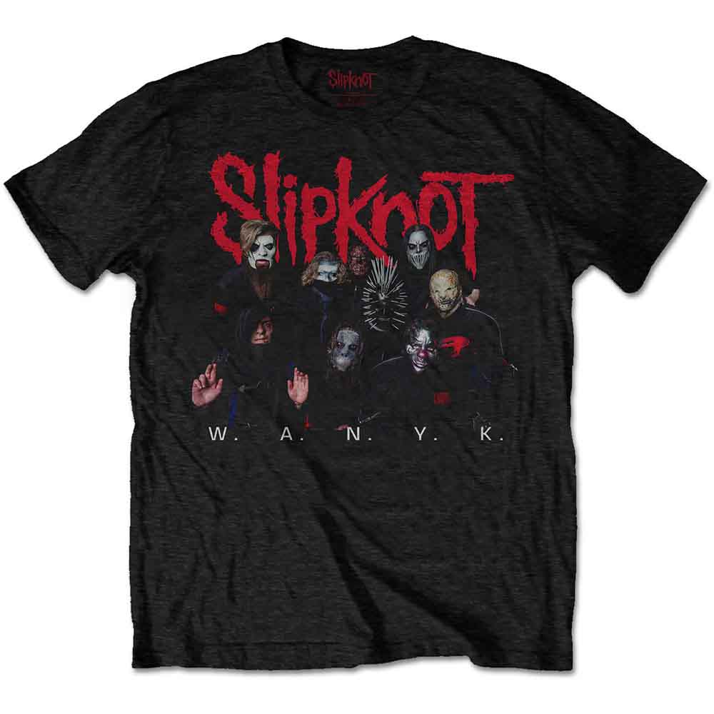 Slipknot Unisex T-Shirt: WANYK Logo (Black) (Back Print)