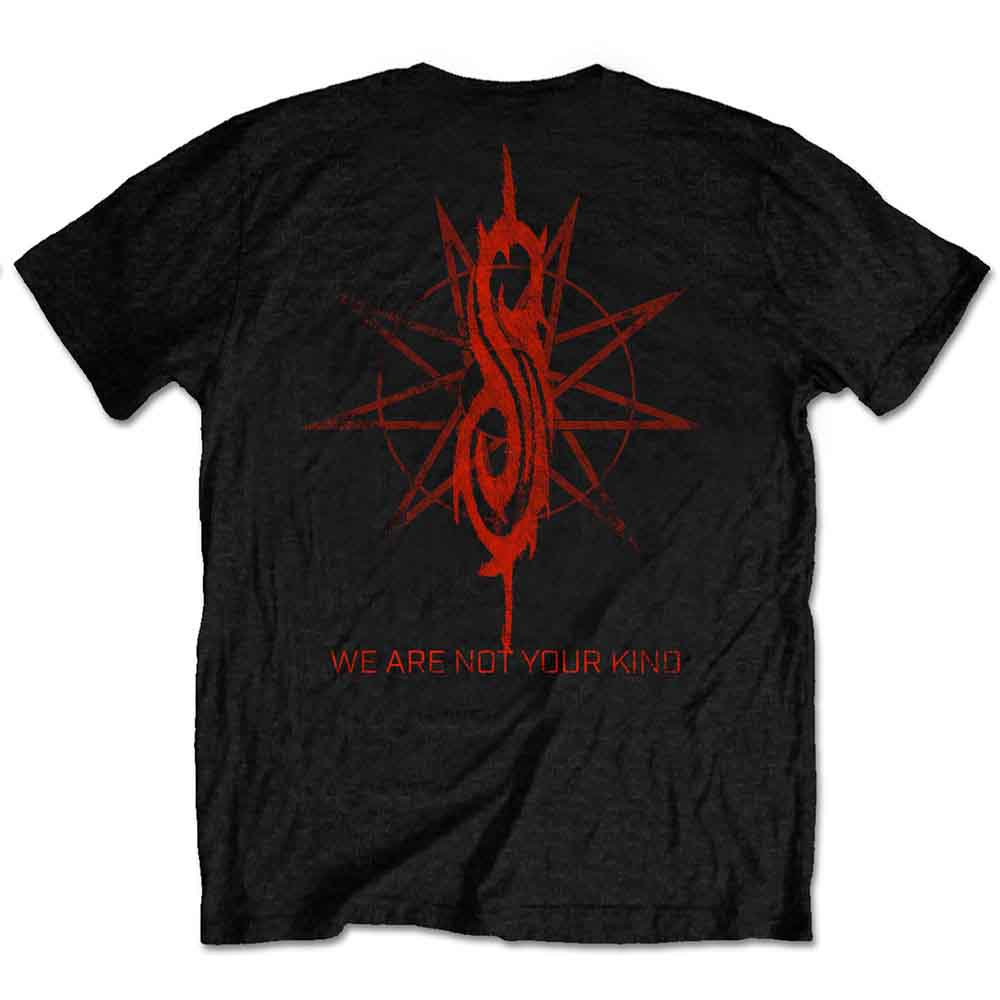 Slipknot Unisex T-Shirt: WANYK Red Patch (Black) (Back Print)