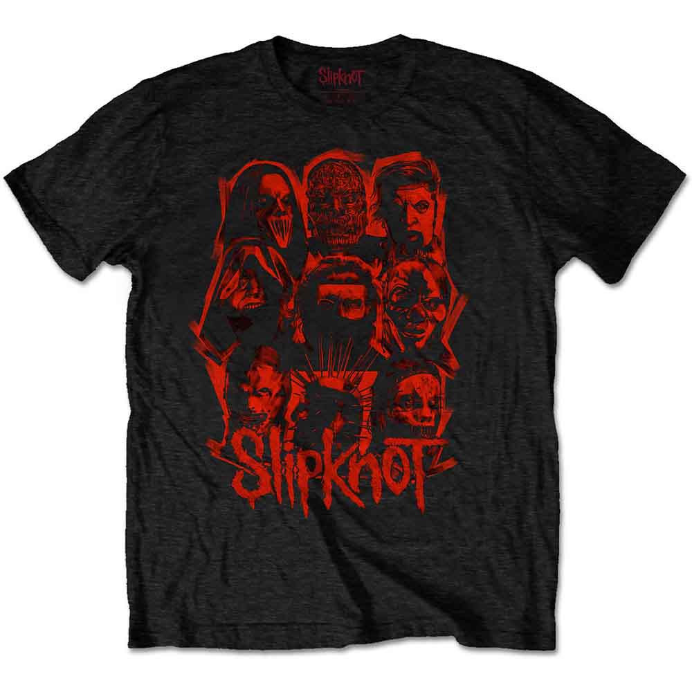 Slipknot Unisex T-Shirt: WANYK Red Patch (Black) (Back Print)
