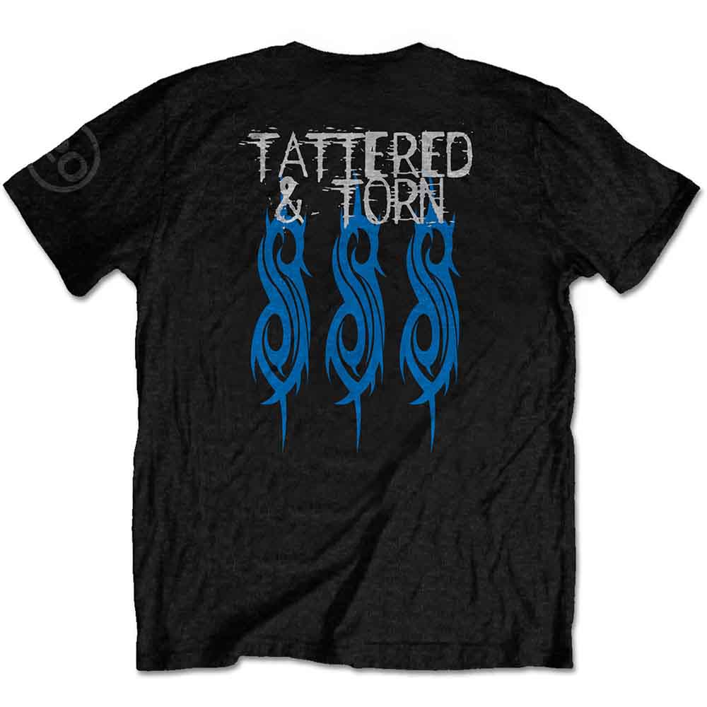 Slipknot Unisex T-Shirt: 20th Anniversary Tattered & Torn (Black) (Back Print)