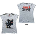 Slipknot Ladies T-Shirt: Iowa Goat Shadow (Heather Grey) (Back Print)