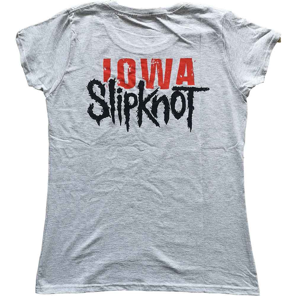 Slipknot Ladies T-Shirt: Iowa Goat Shadow (Heather Grey) (Back Print)