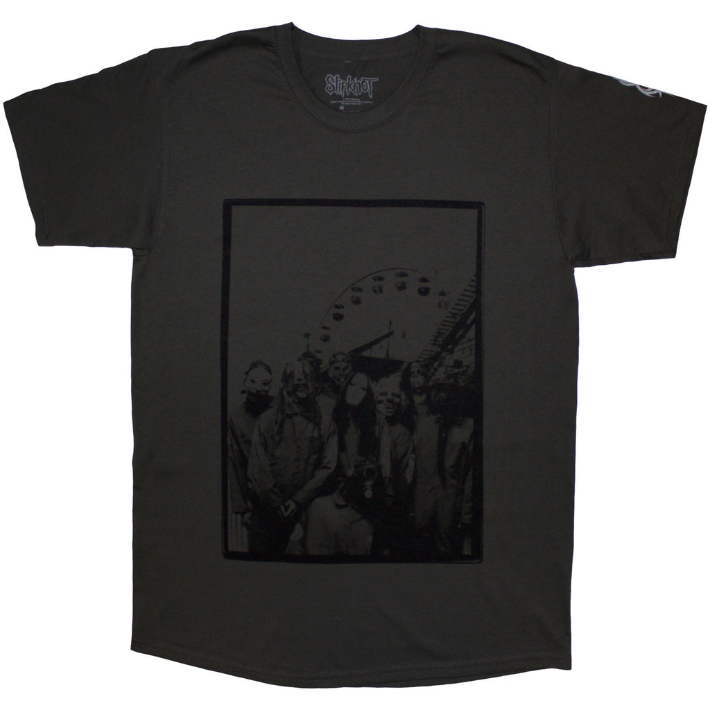 Slipknot Unisex T-Shirt: Amusement Park (Charcoal Grey) (Back Print & Sleeve Print)