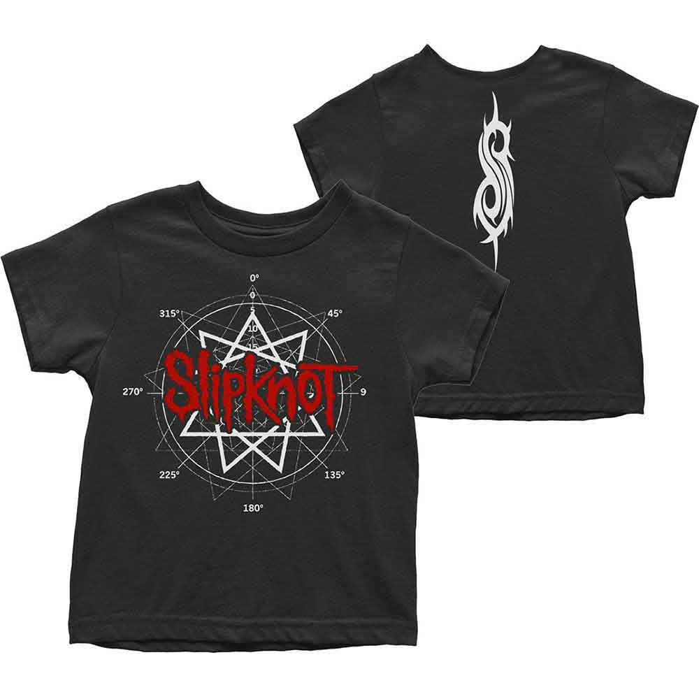 Slipknot Kids Toddler T-Shirt: Star Logo (Black) (Back Print)