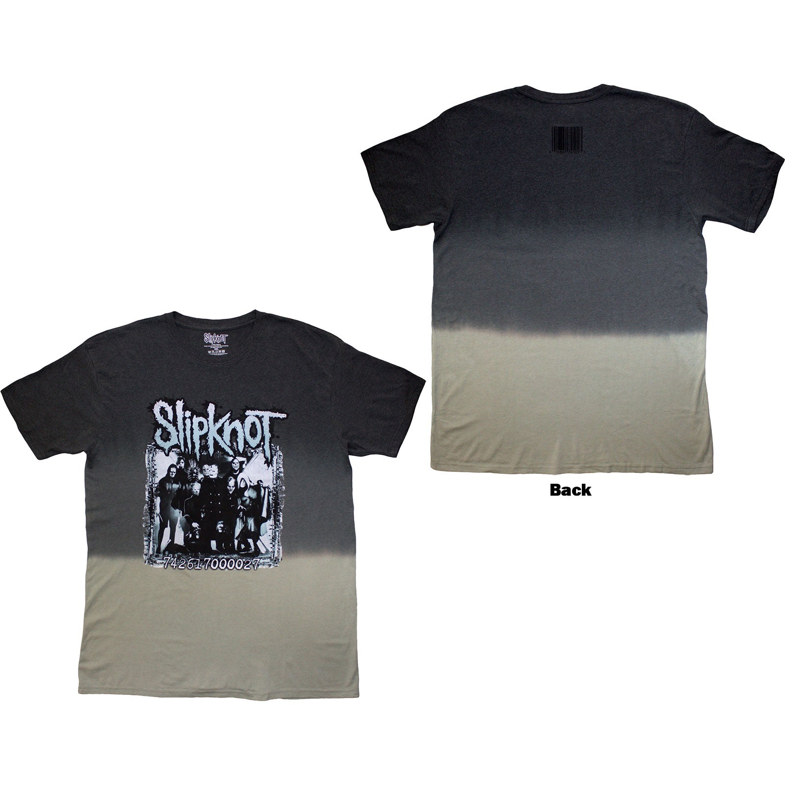 Slipknot Unisex T-Shirt: Barcode Photo (Grey) (Back Print & Wash Collection)