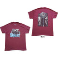 Slipknot Unisex T-Shirt: Goat Logo Demon (Maroon Red) (Back Print)