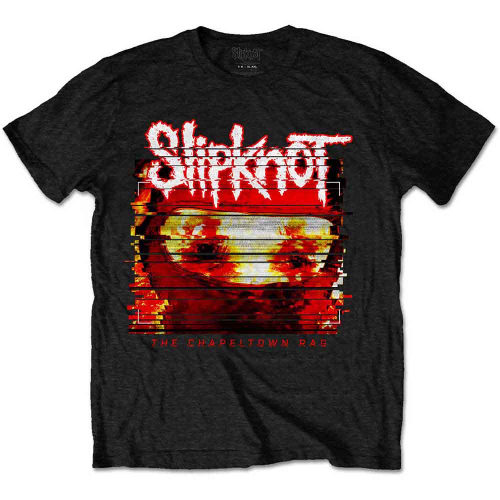 Slipknot Unisex T-Shirt: Chapeltown Rag Glitch (Black) (Back Print)