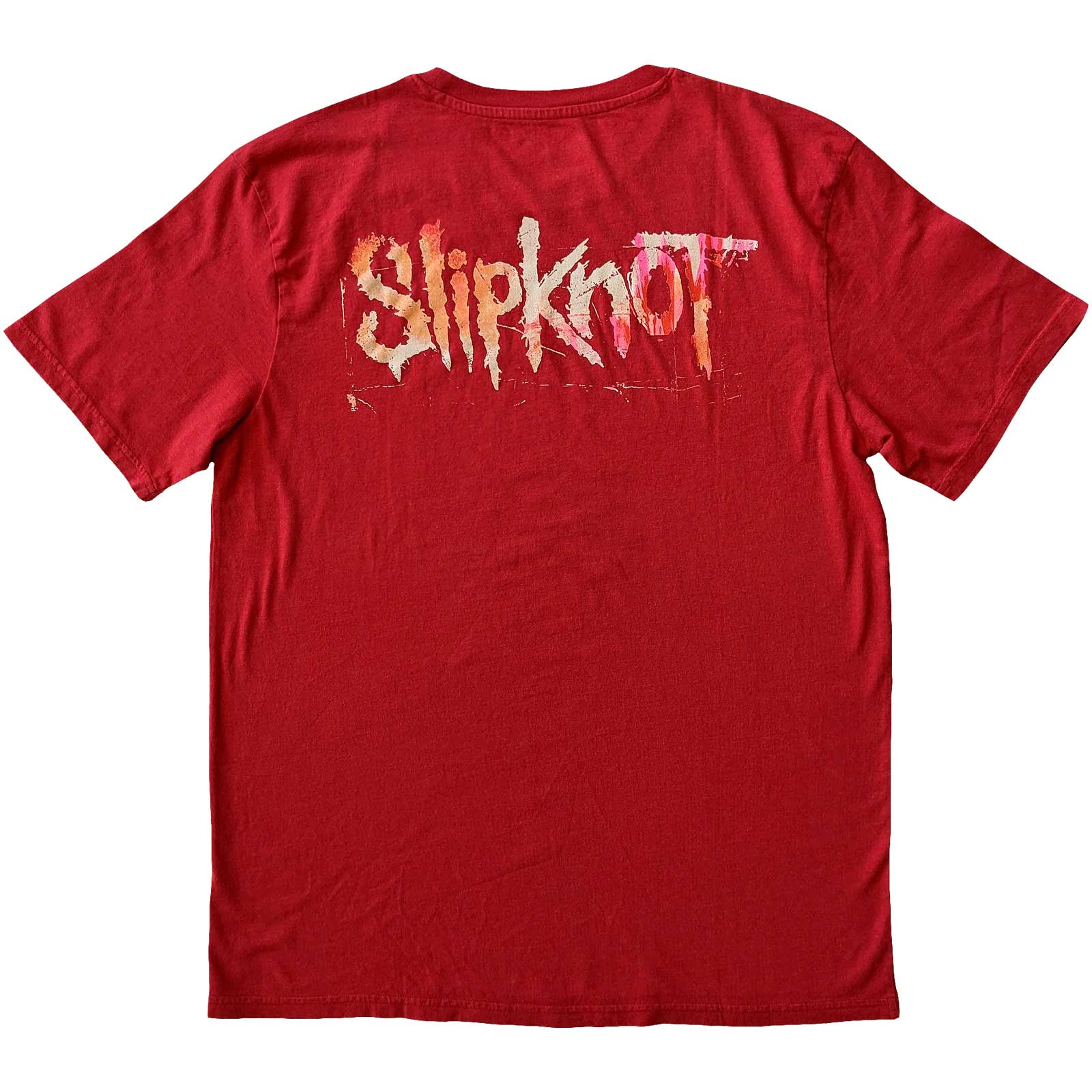 Slipknot Unisex T-Shirt: The End, So Far Tribal-S (Red) (Back Print)