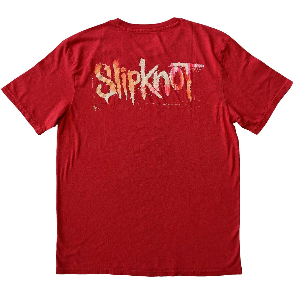Slipknot Unisex T-Shirt: The End, So Far Tribal-S (Red) (Back Print)