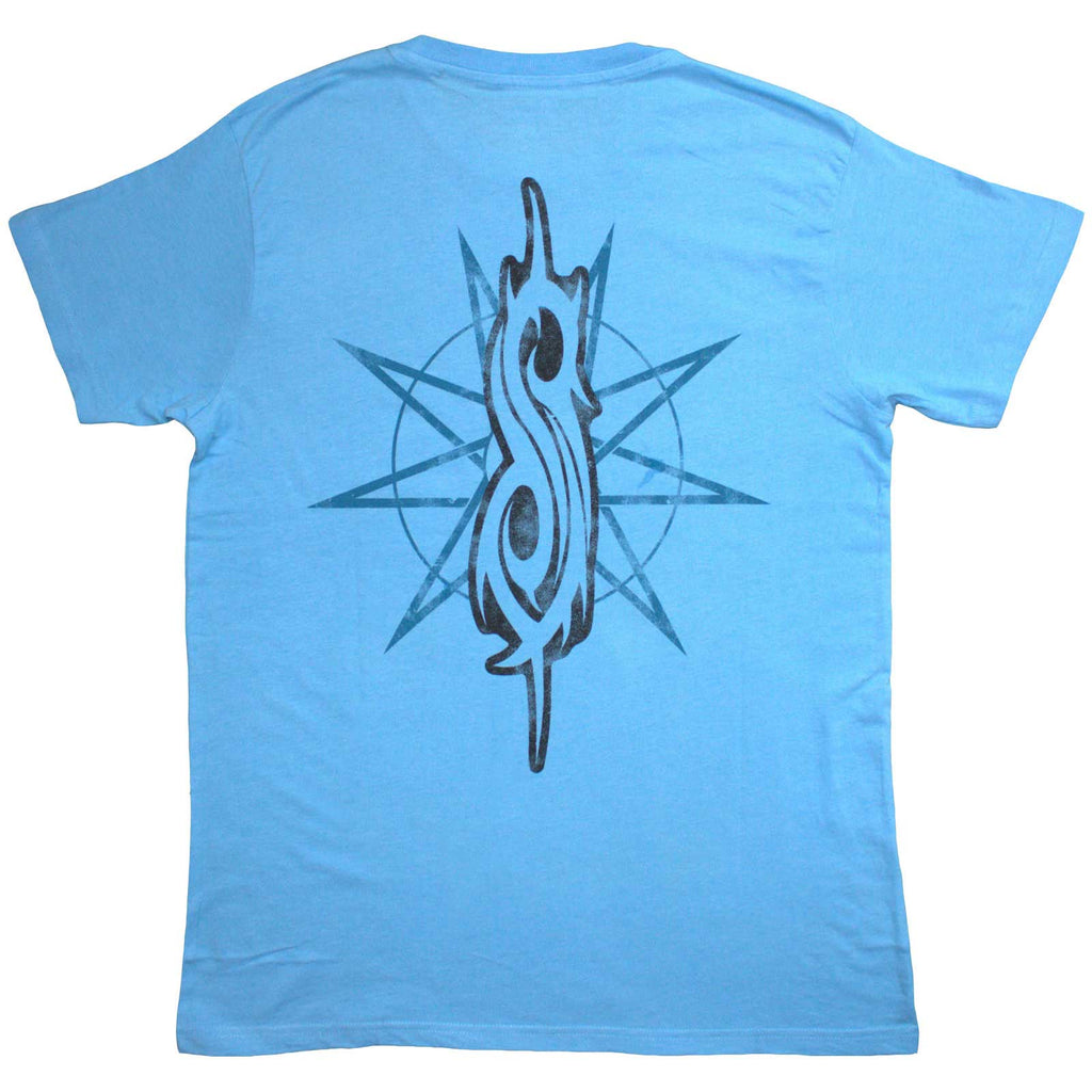 Slipknot Unisex T-Shirt: The End, So Far Band (Blue) (Back Print)