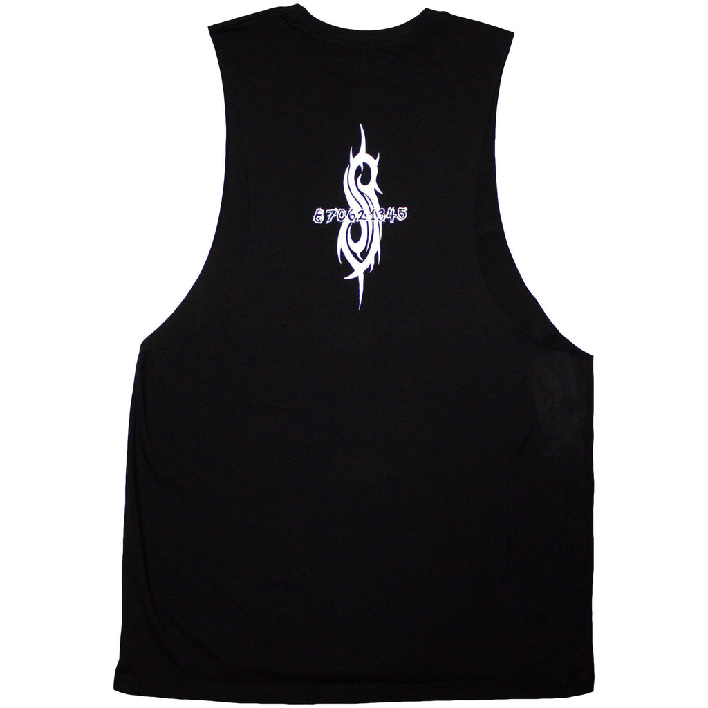 Slipknot Unisex Vest T-Shirt: Album Splatter (Black) (Back Print)