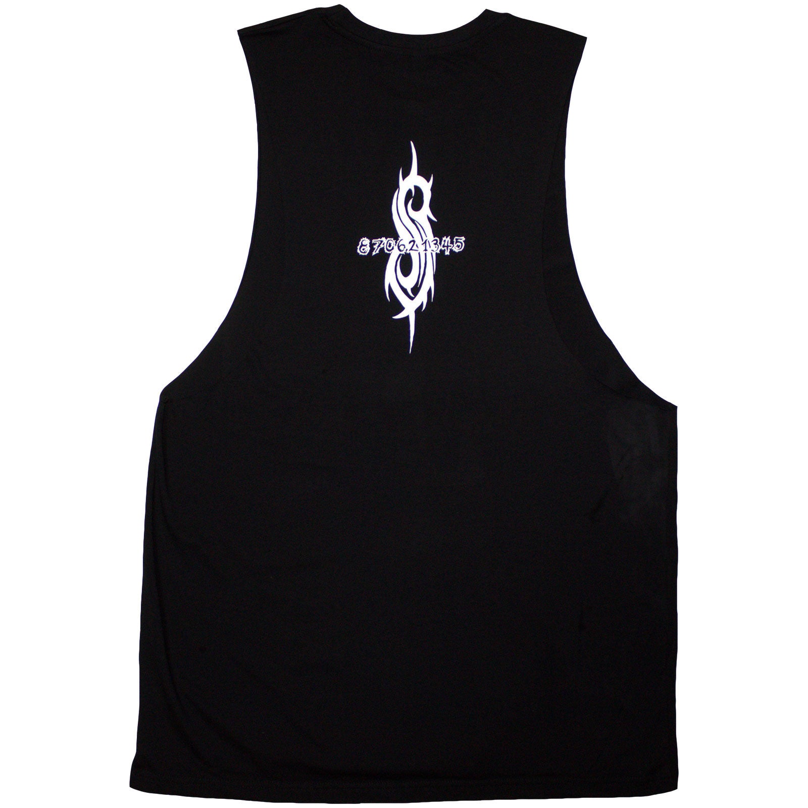 Slipknot Unisex Vest T-Shirt: Album Splatter (Black) (Back Print)
