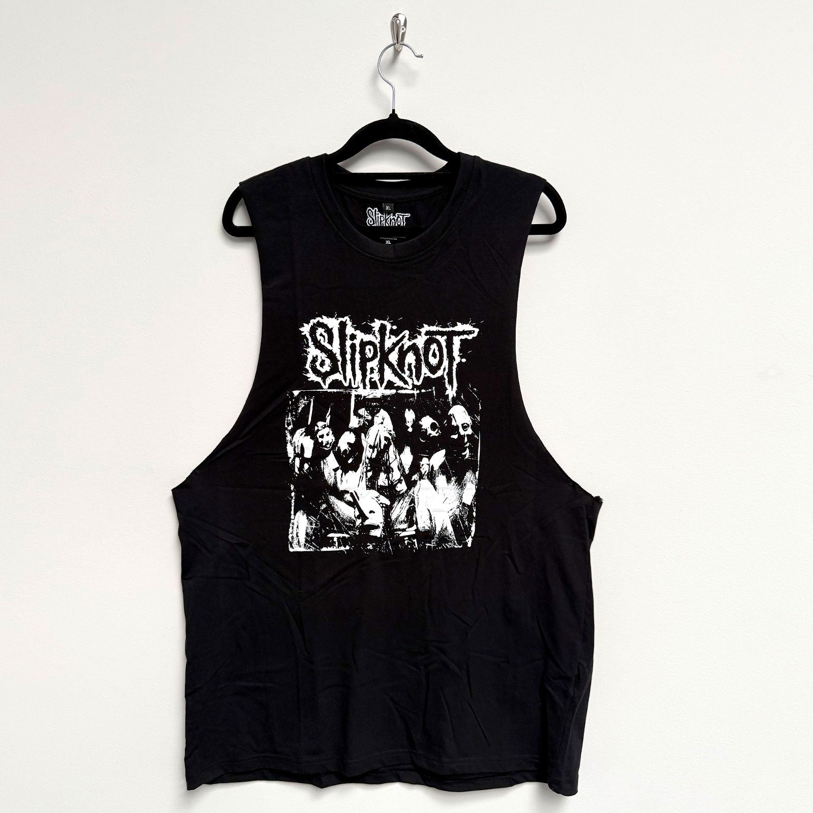 Slipknot Unisex Vest T-Shirt: Album Splatter (Black) (Back Print)