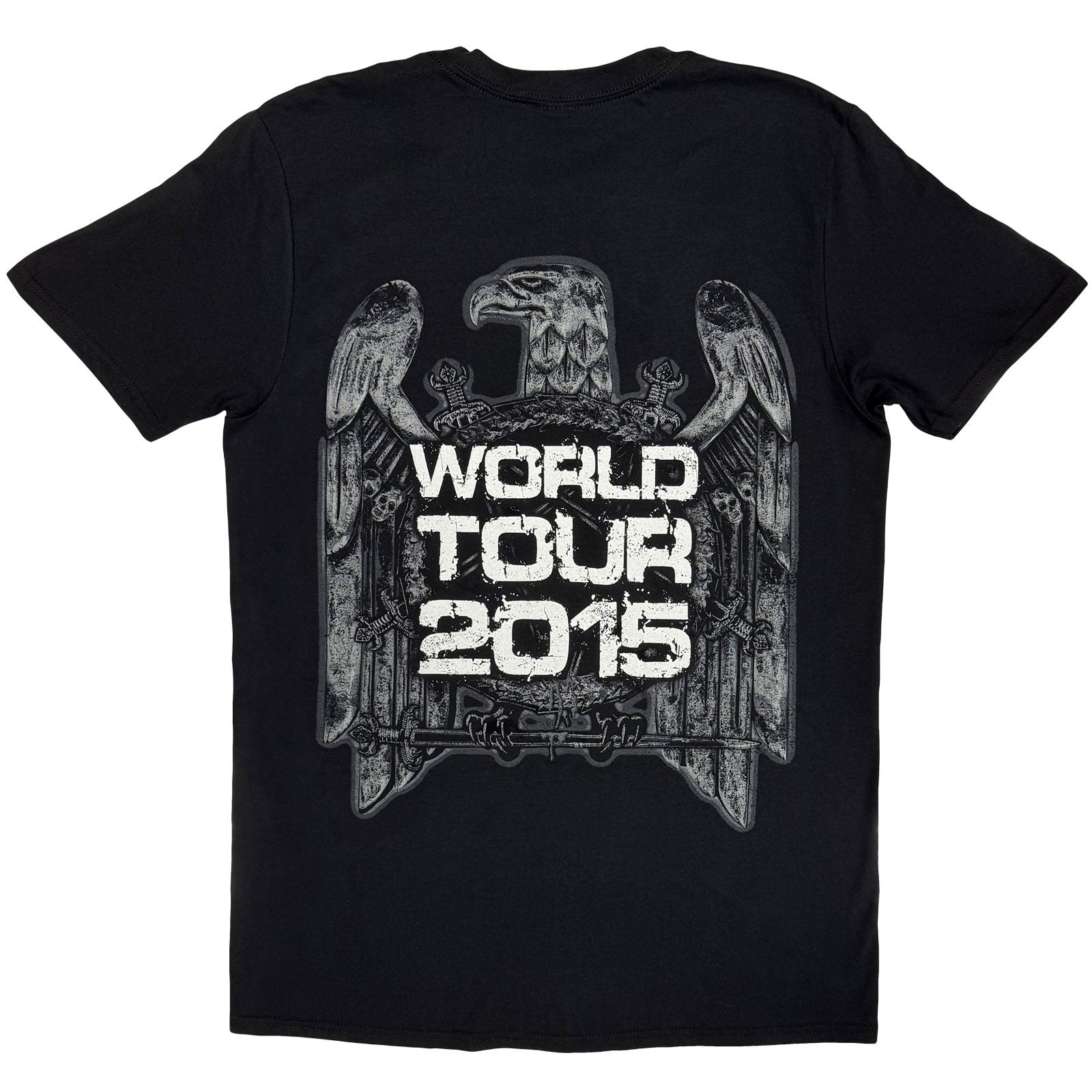 Slayer Unisex T-Shirt: Slayer Nation 2015 Dates (Black) (Back Print & Ex-Tour)