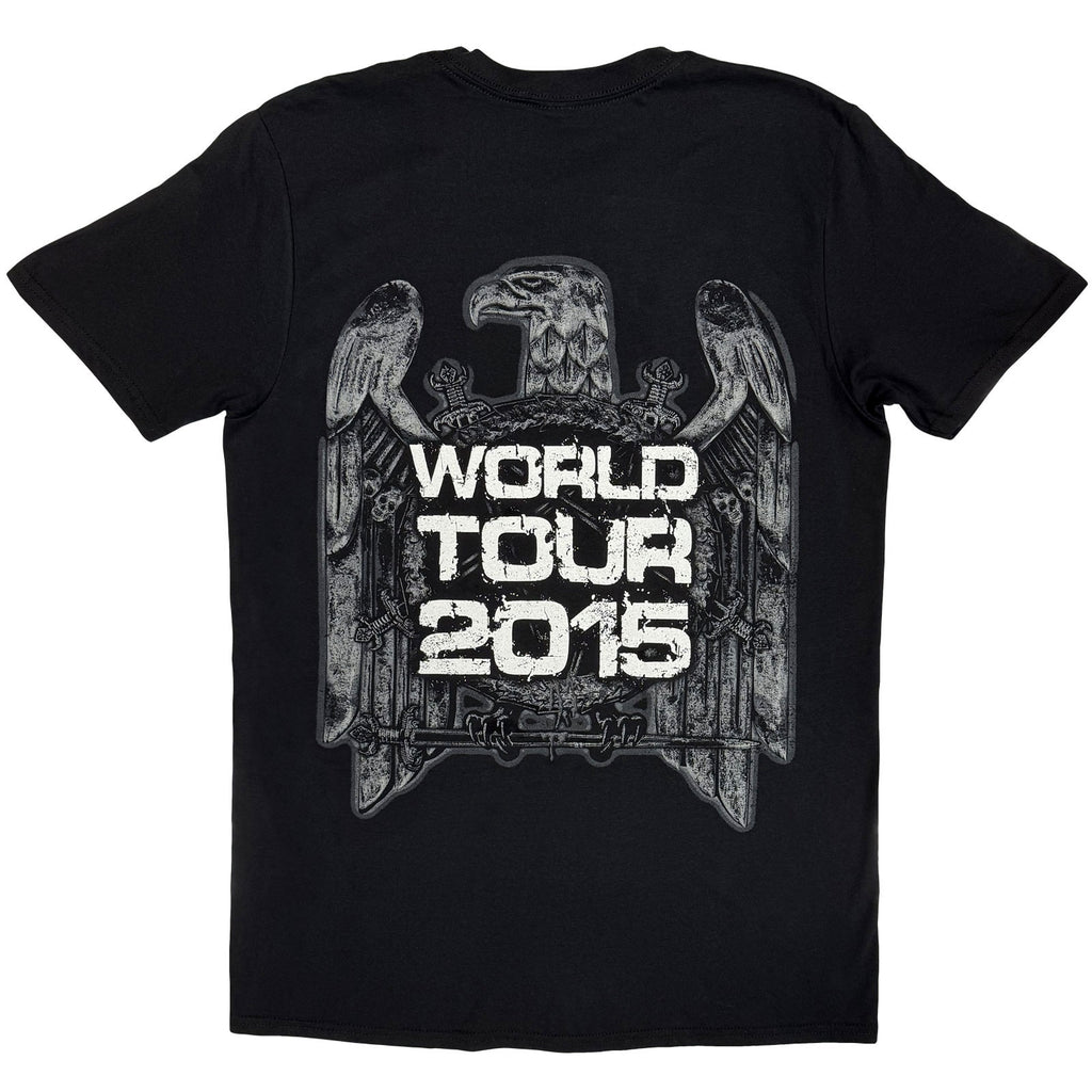 Slayer Unisex T-Shirt: Slayer Nation 2015 Dates (Black) (Back Print & Ex-Tour)