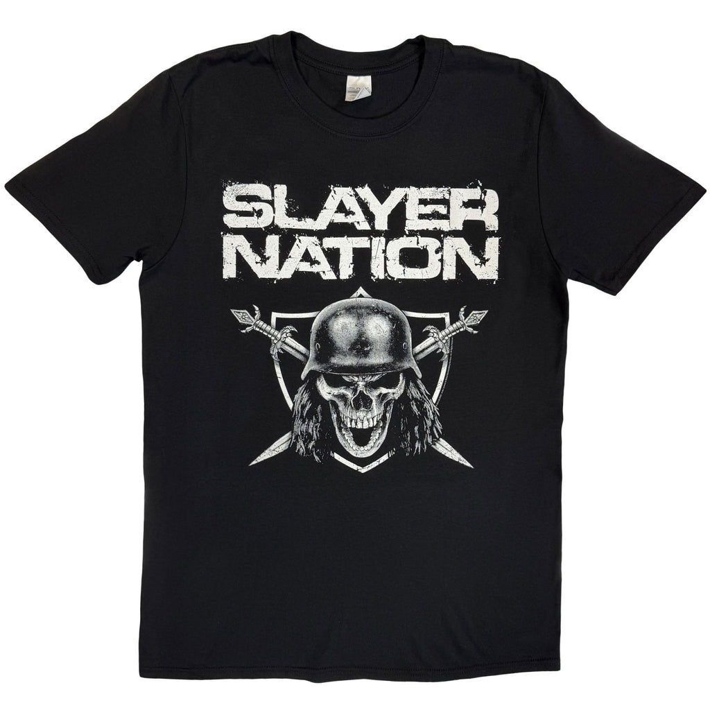 Slayer Unisex T-Shirt: Slayer Nation 2015 Dates (Black) (Back Print & Ex-Tour)