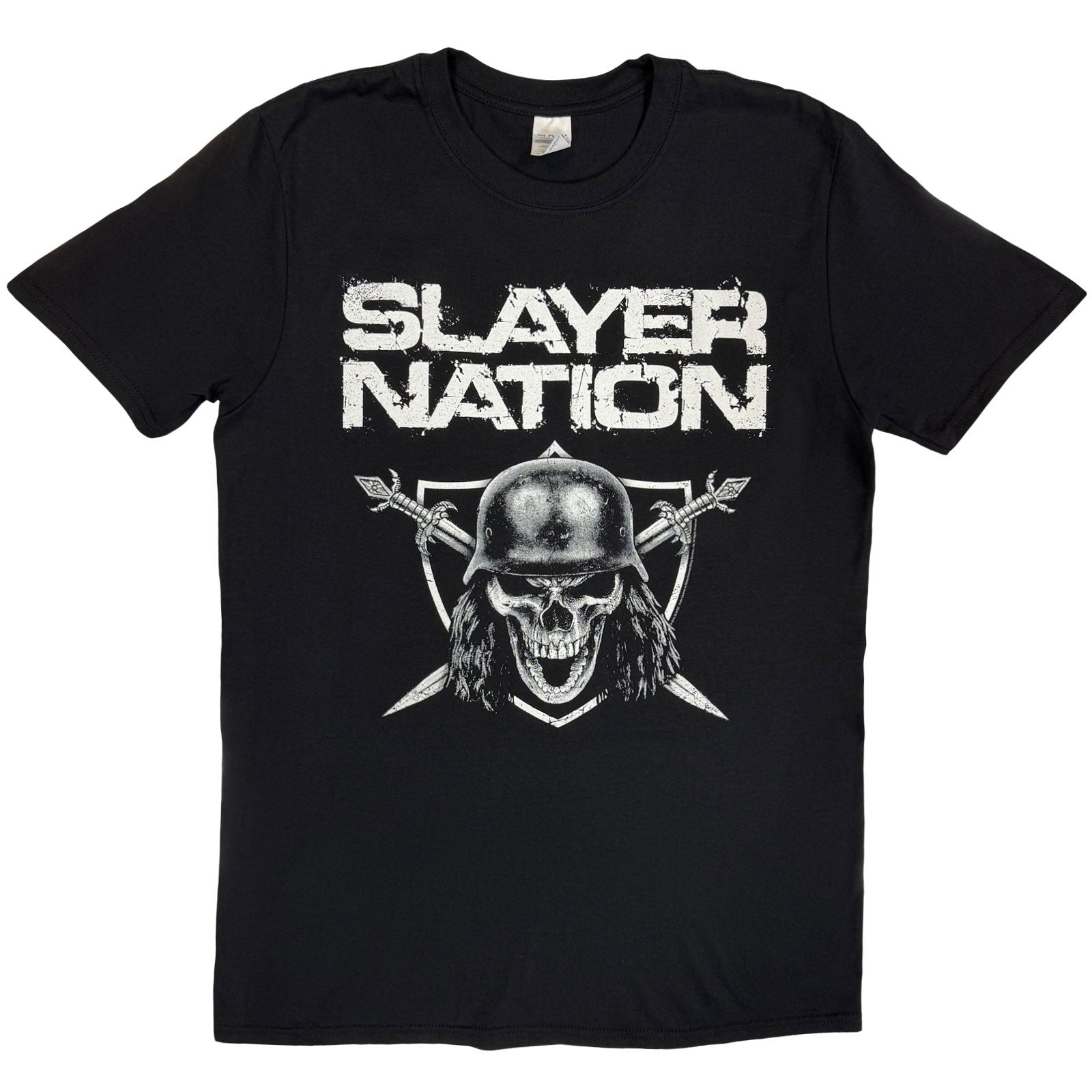 Slayer Unisex T-Shirt: Slayer Nation 2015 Dates (Black) (Back Print & Ex-Tour)