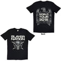 Slayer Unisex T-Shirt: Slayer Nation 2015 Dates (Black) (Back Print & Ex-Tour)