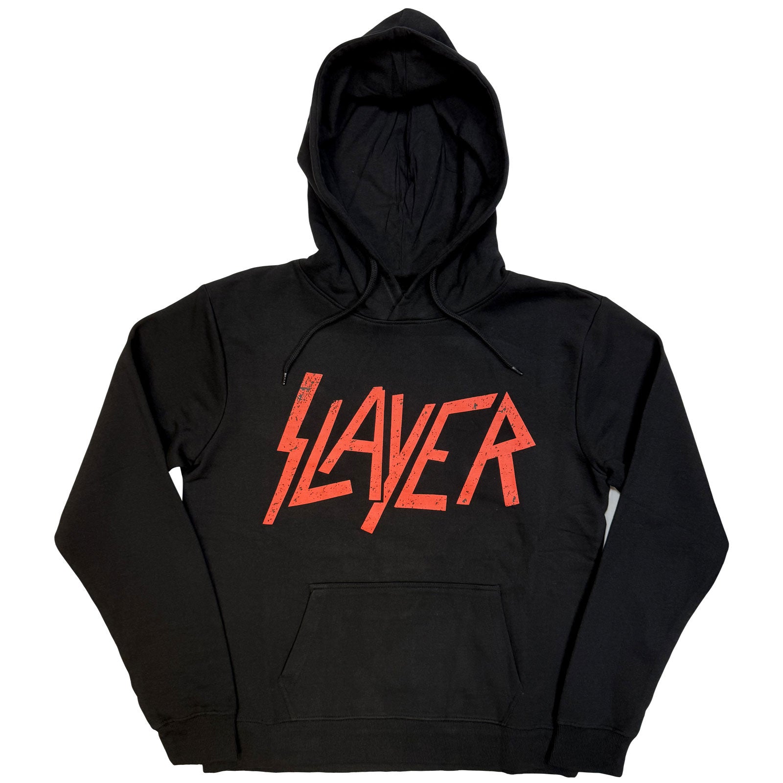 Slayer Unisex Pullover Hoodie: Distressed Logo (Black)