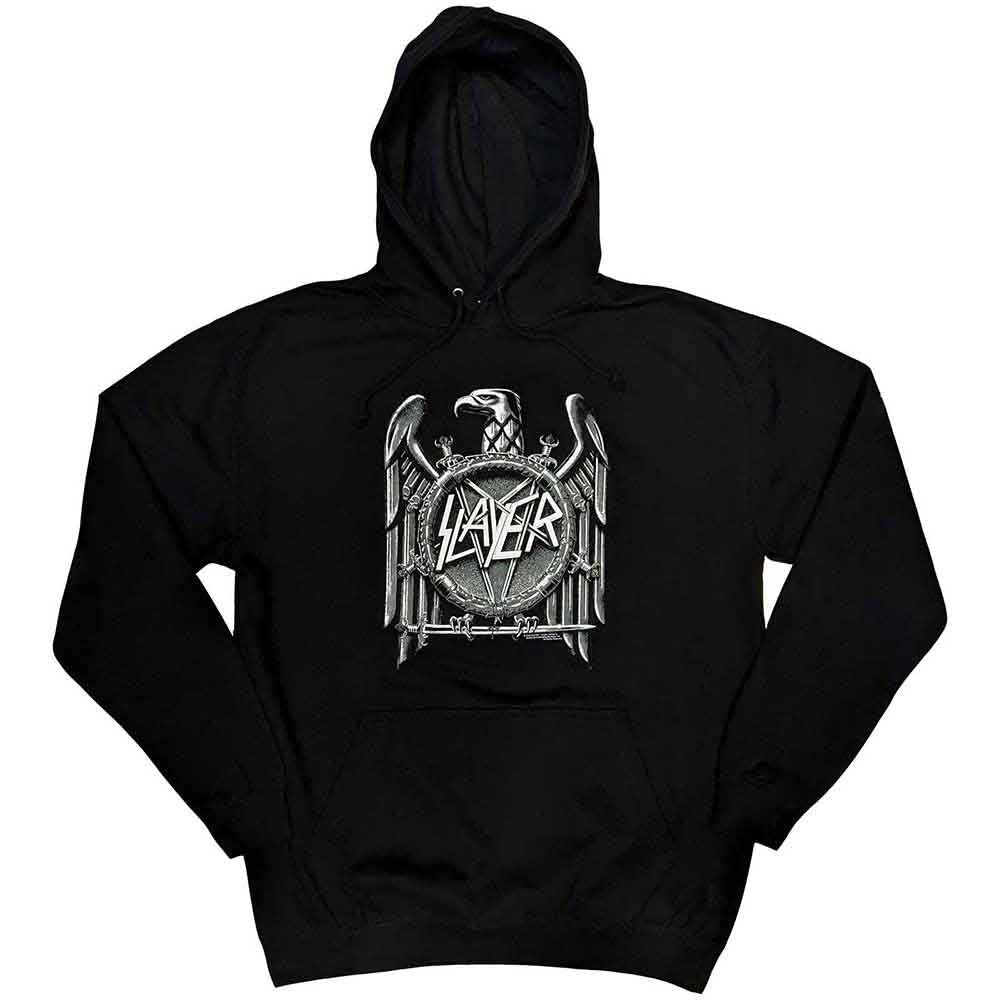 Slayer Unisex Pullover Hoodie: High Contrast Eagle (Black)