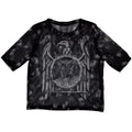 Slayer Ladies Mesh Crop Top: Mono Eagle (Black)