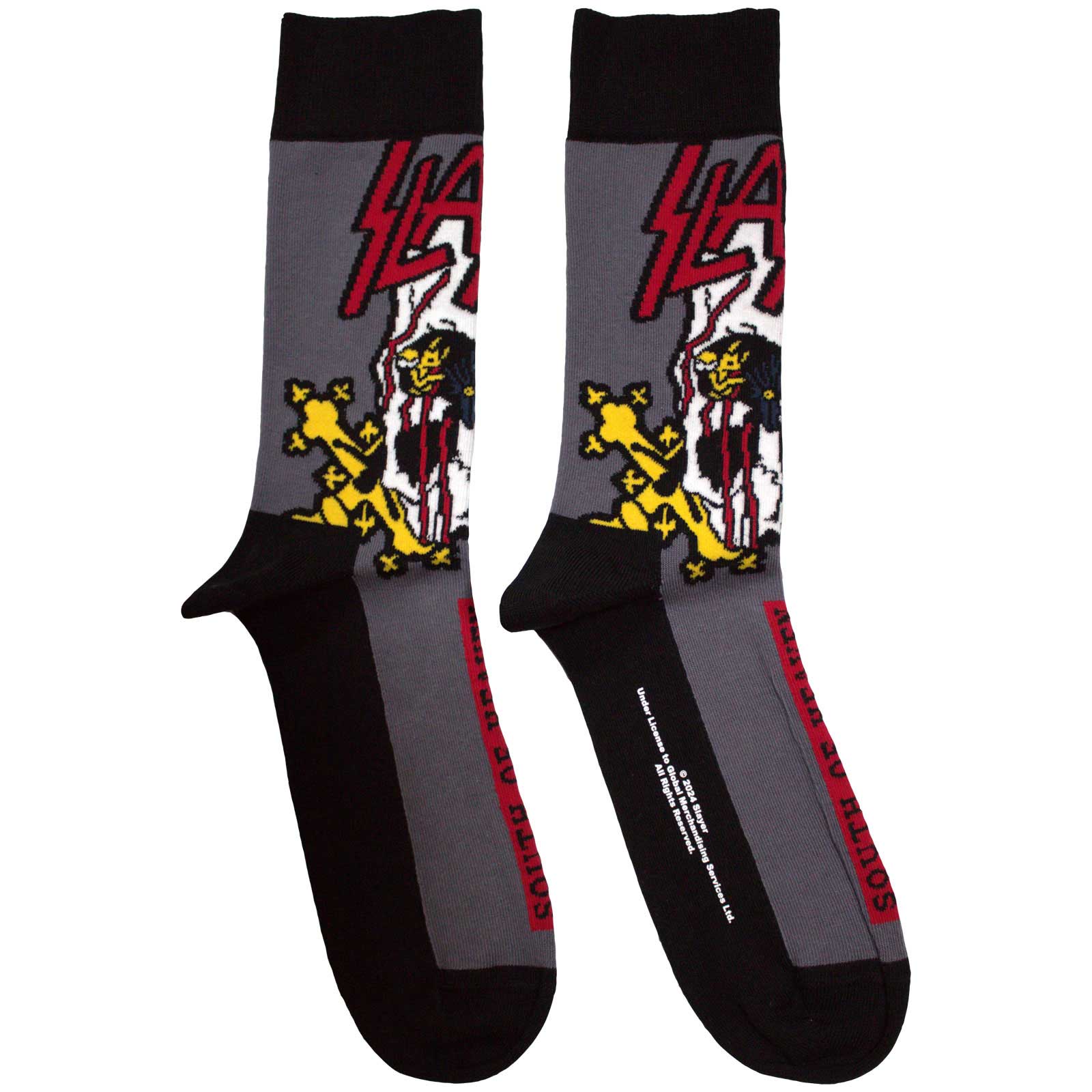 Slayer Unisex Ankle Socks: South Of Heaven Colour (Charcoal Grey) (UK Size 7 - 11)