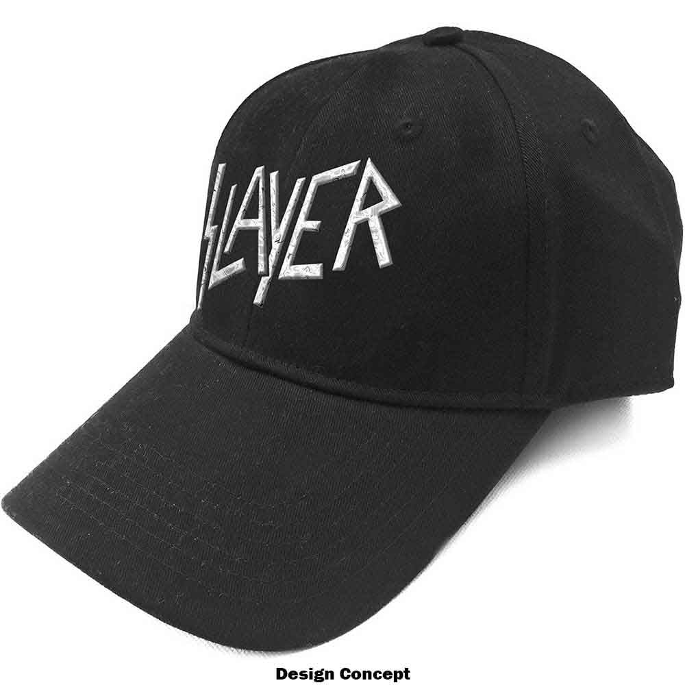 Slayer Unisex Baseball Cap: Sonic Silver Logo (Black)