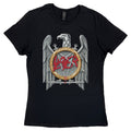 Slayer Ladies T-Shirt: Silver Eagle (Black)